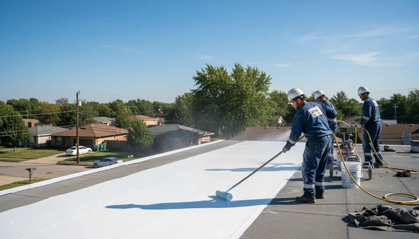 Commercial roof coating in La Plume, PA near me
